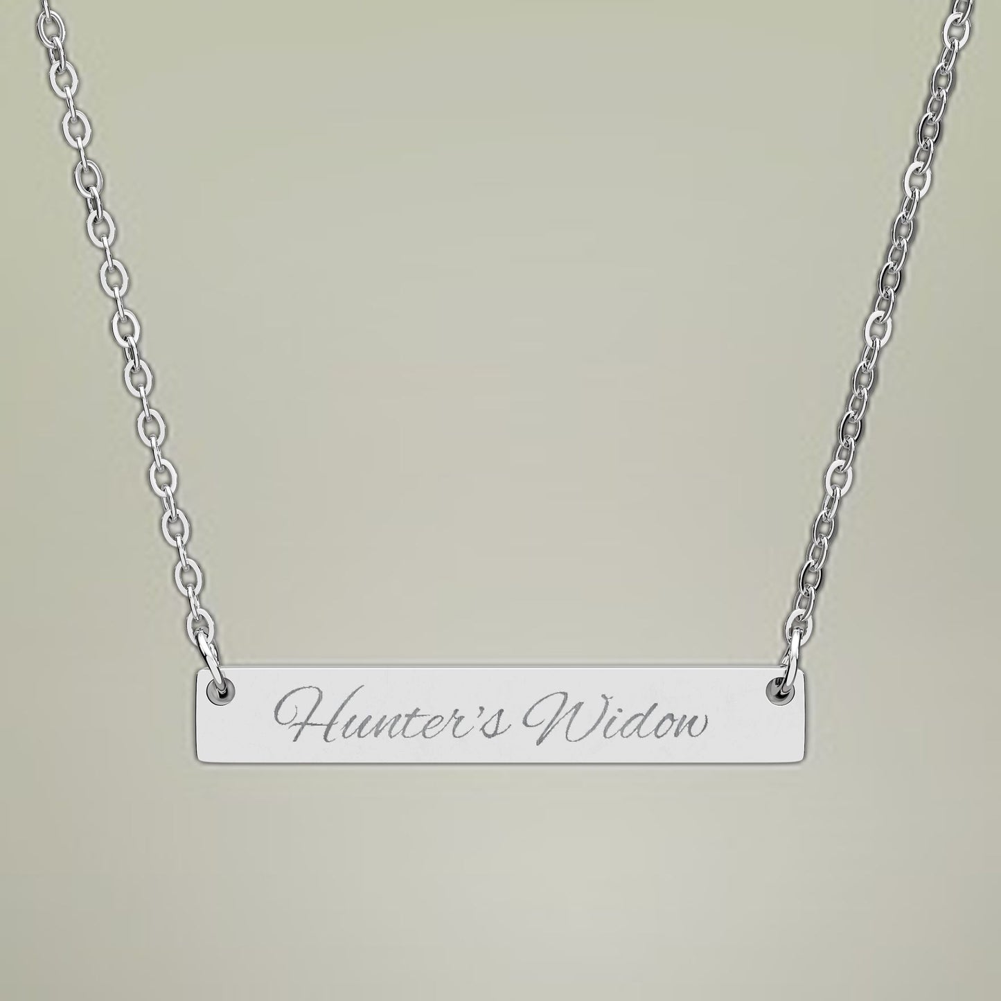 Hunter’s Widow Engraved Necklace Pendant