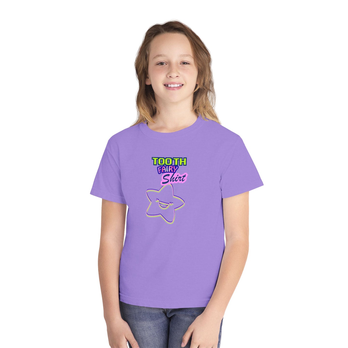 Youth Tee - 'Tooth Fairy Shirt' Cute Star Design (Kid's Bedtime Shirt)