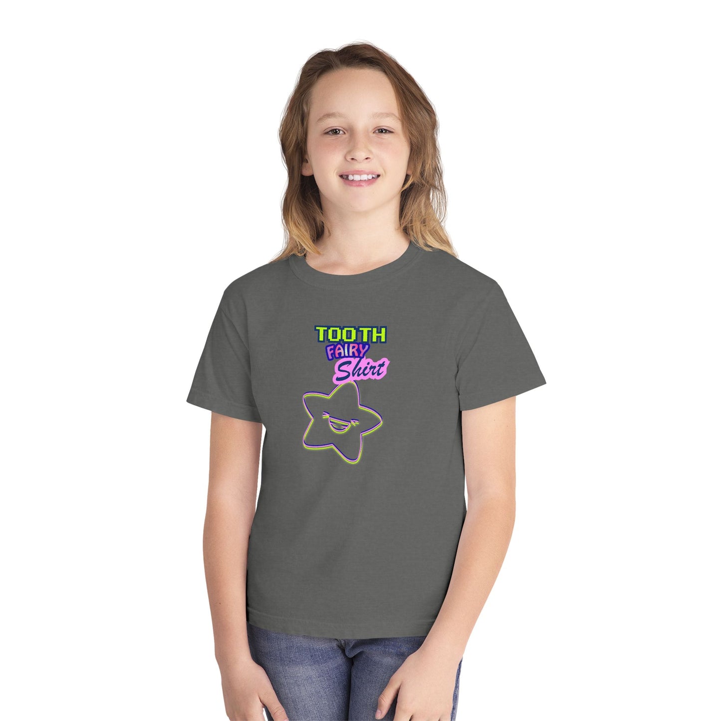 Youth Tee - 'Tooth Fairy Shirt' Cute Star Design (Kid's Bedtime Shirt)