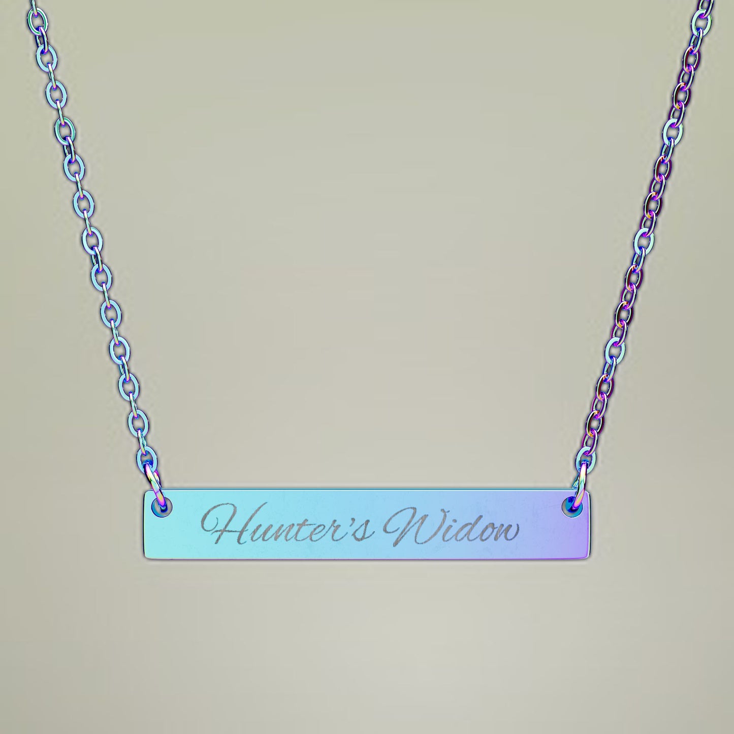 Hunter’s Widow Engraved Necklace Pendant