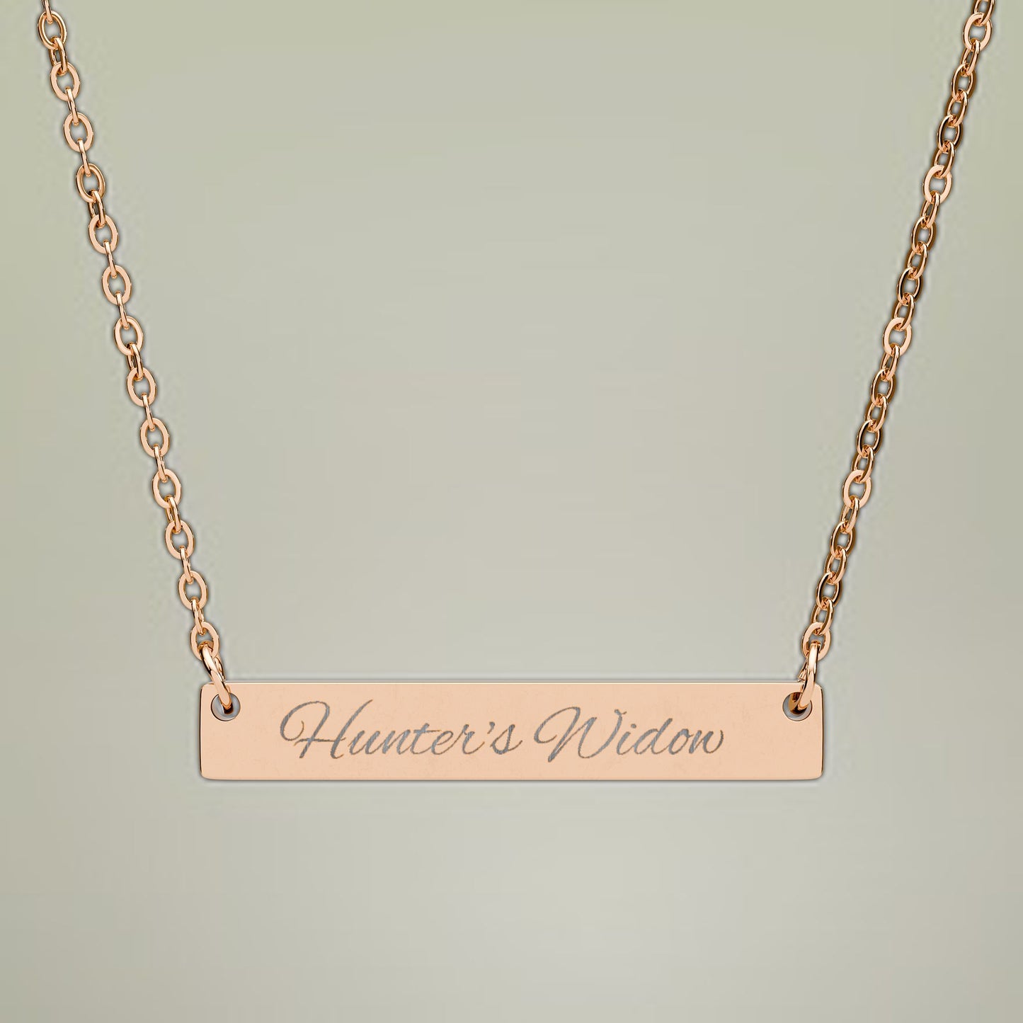 Hunter’s Widow Engraved Necklace Pendant