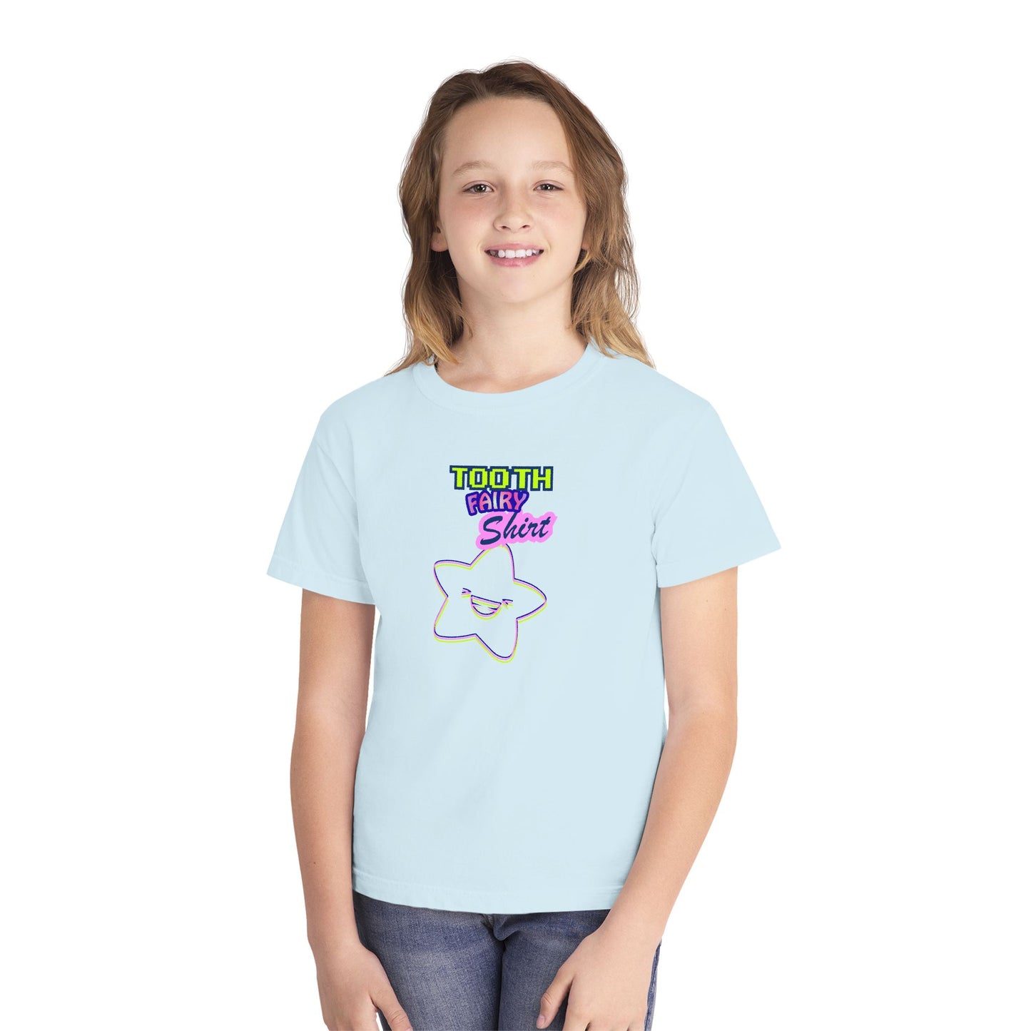Youth Tee - 'Tooth Fairy Shirt' Cute Star Design (Kid's Bedtime Shirt)