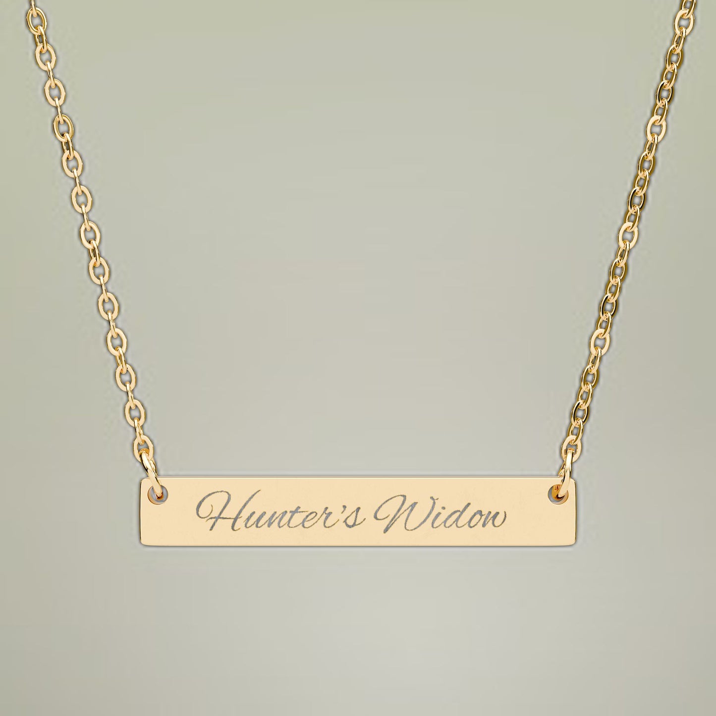 Hunter’s Widow Engraved Necklace Pendant