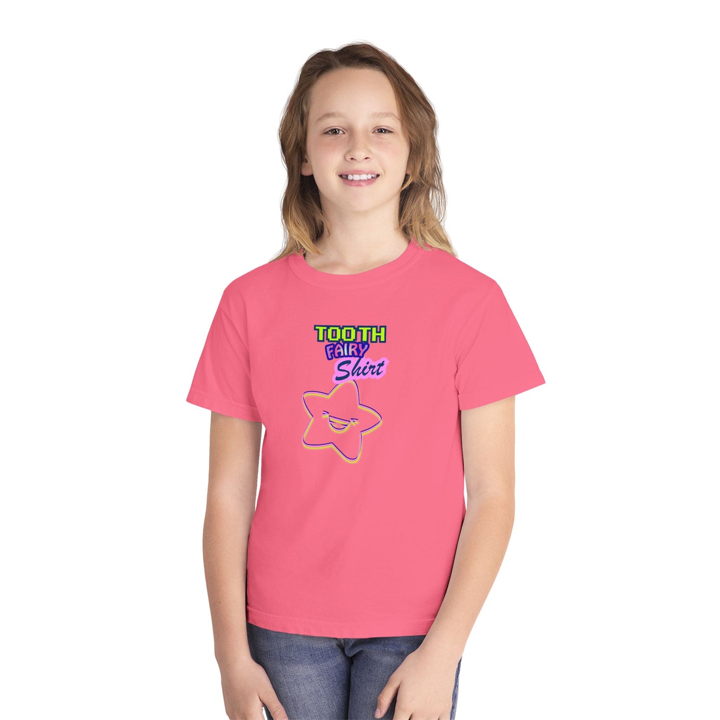 Youth Tee - 'Tooth Fairy Shirt' Cute Star Design (Kid's Bedtime Shirt)