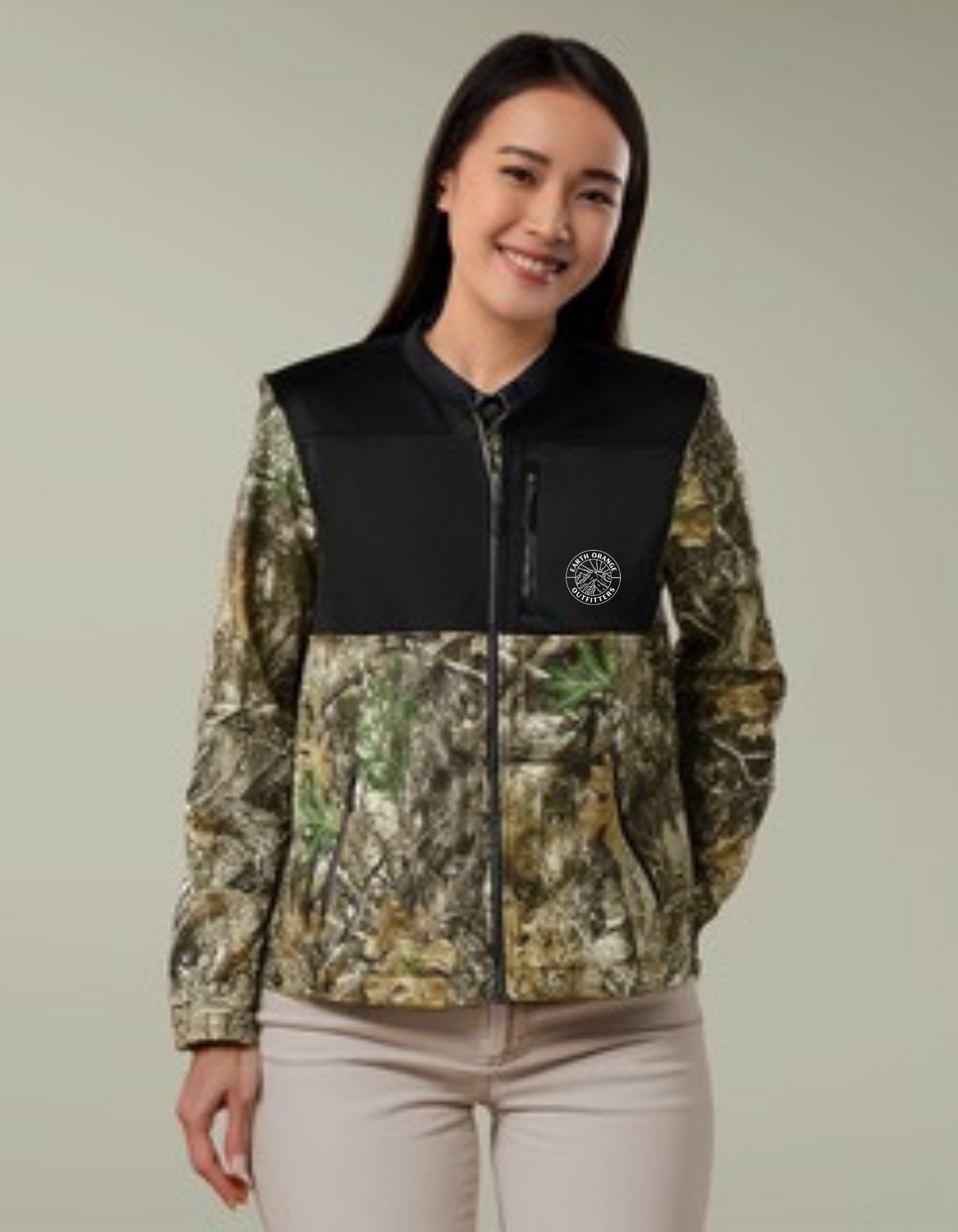 Soft Shell Jacket - Realtree Colorblock Embroidered EOO Outdoor Windbreaker