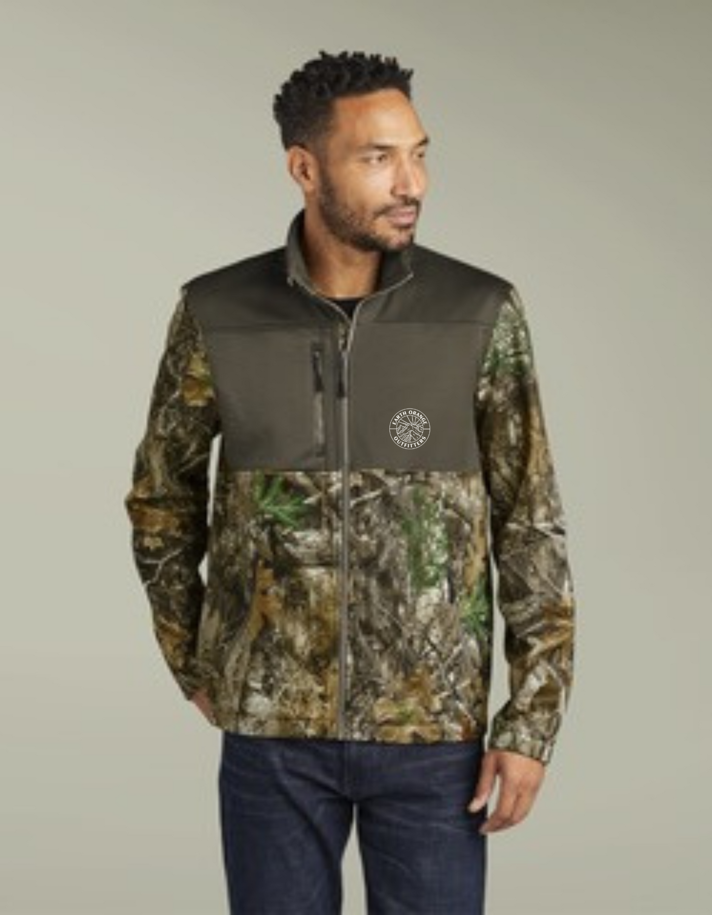Soft Shell Jacket - Realtree Colorblock Embroidered EOO Outdoor Windbreaker