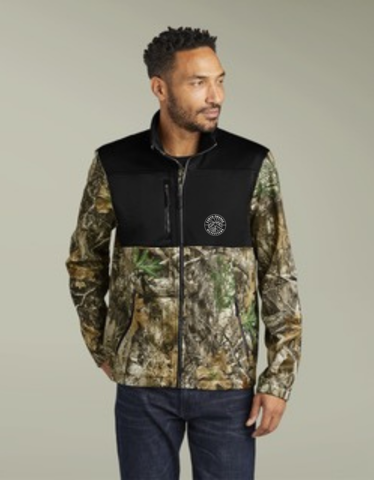 Soft Shell Jacket - Realtree Colorblock Embroidered EOO Outdoor Windbreaker