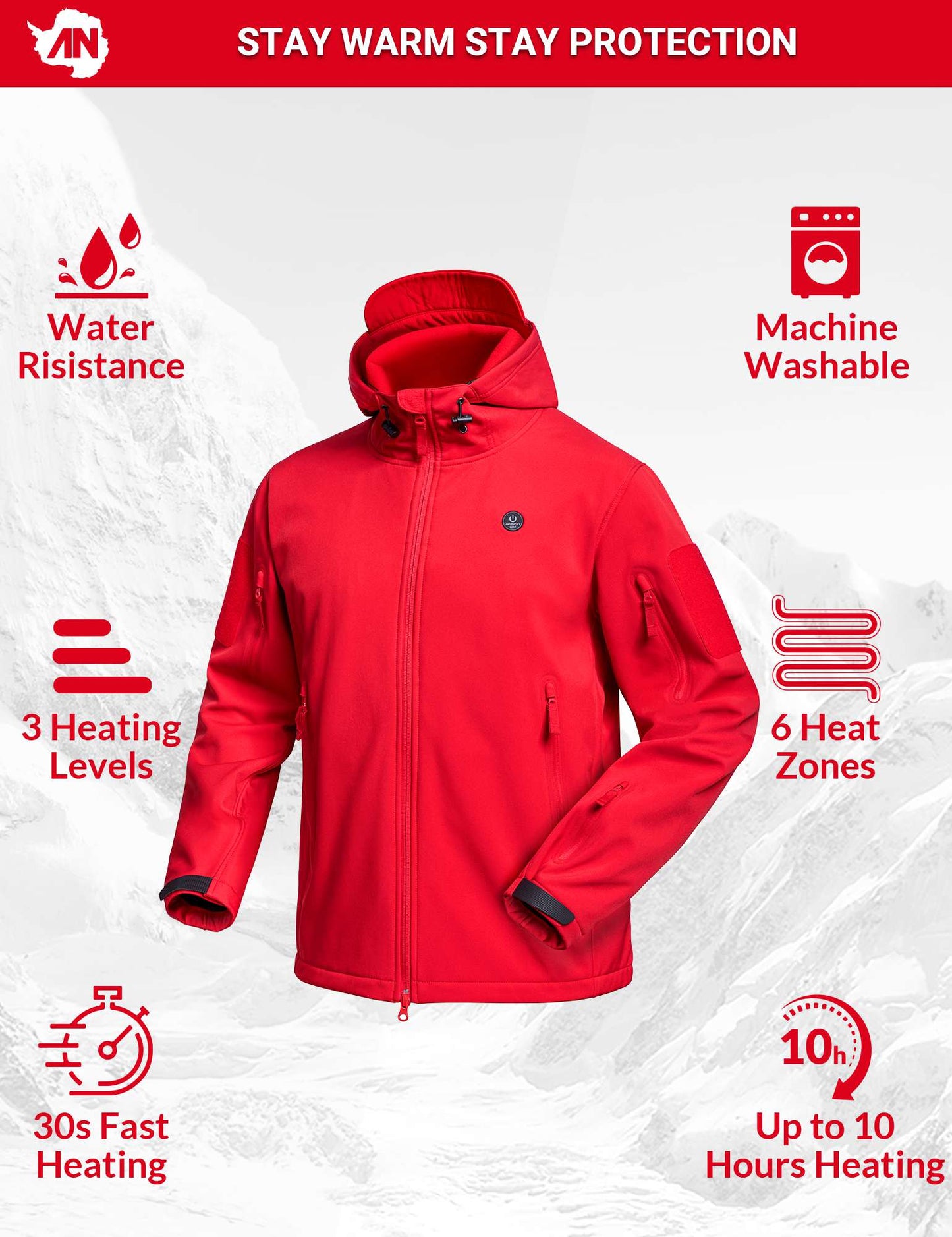 ANTARCTICA GEAR Lightweight Heated Jacket