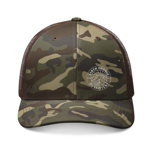 Camouflage Embroidered Trucker Hat for Outdoor Adventures