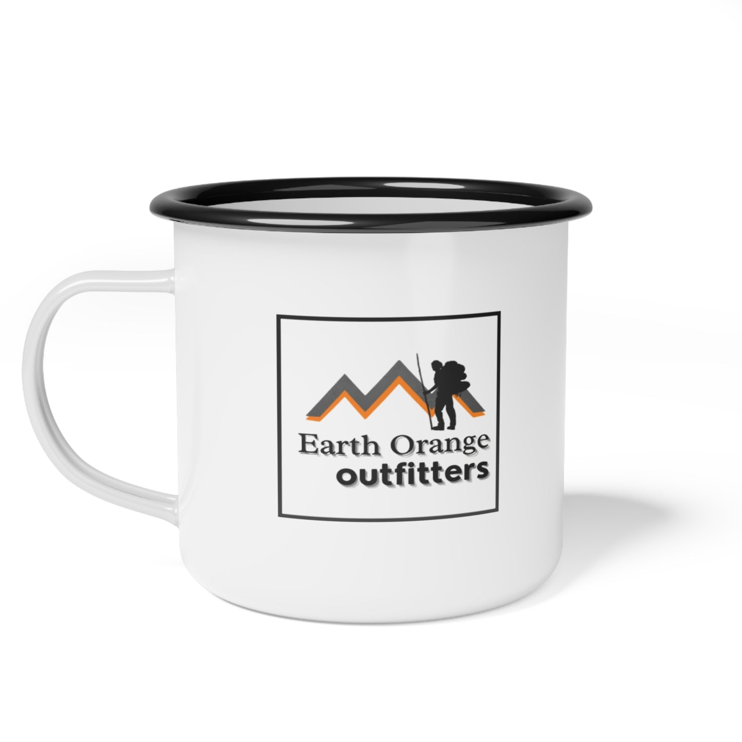 Enamel Camp Cup - Earth Orange Outfitters Logo