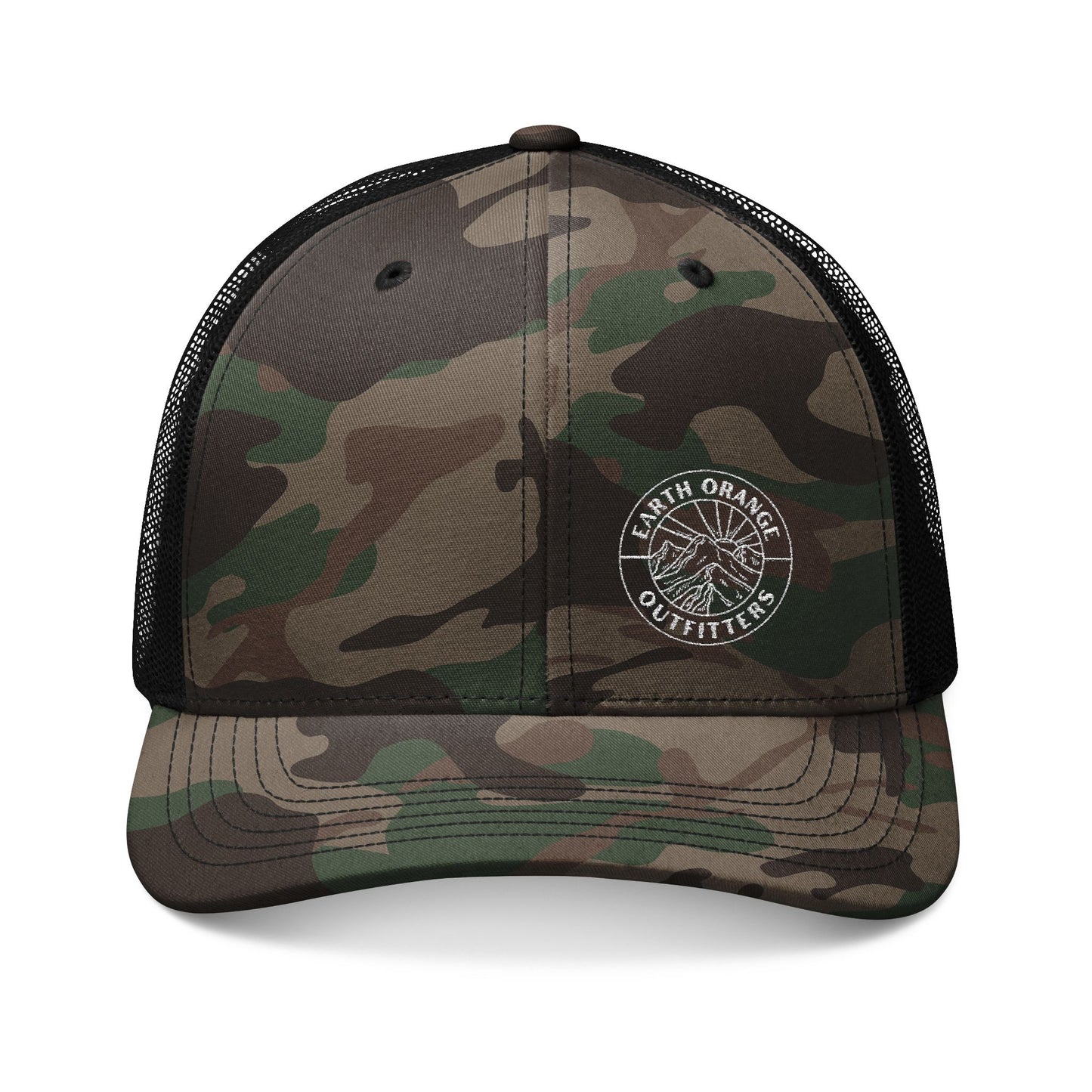 Camouflage Embroidered Trucker Hat for Outdoor Adventures