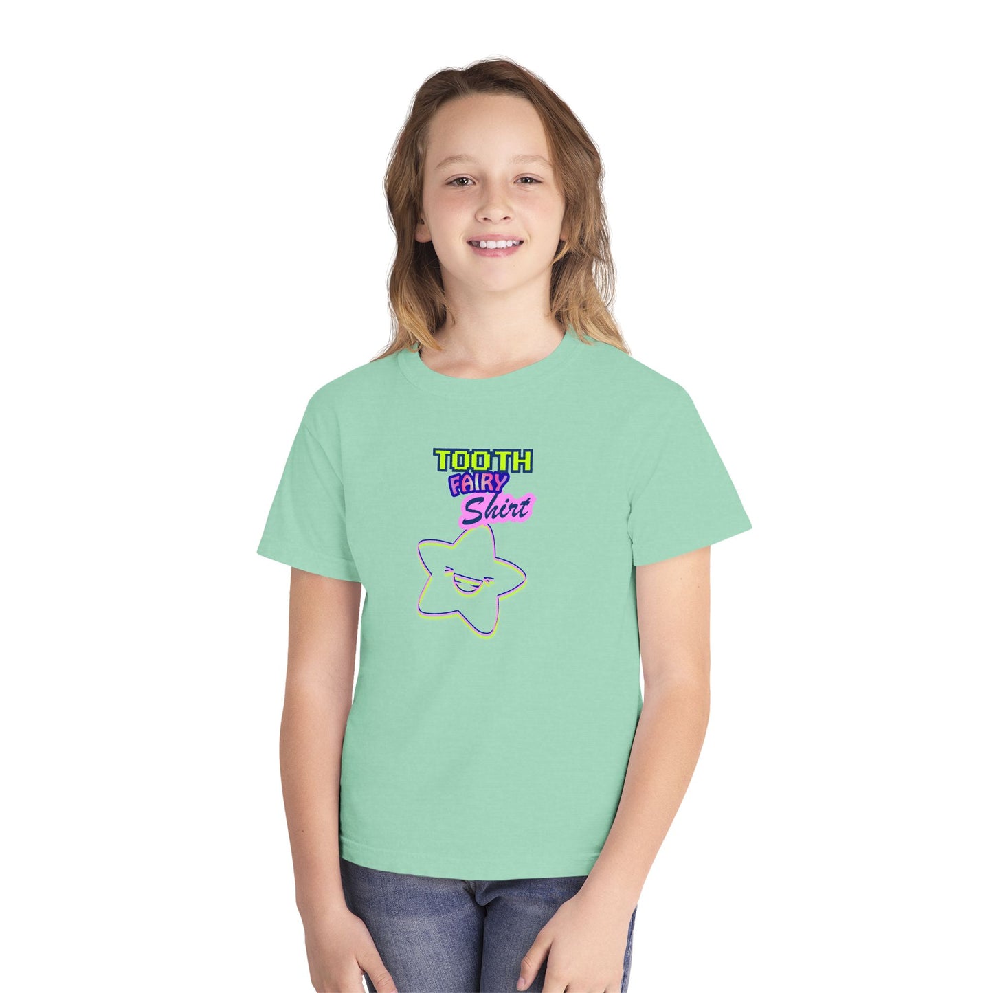 Youth Tee - 'Tooth Fairy Shirt' Cute Star Design (Kid's Bedtime Shirt)