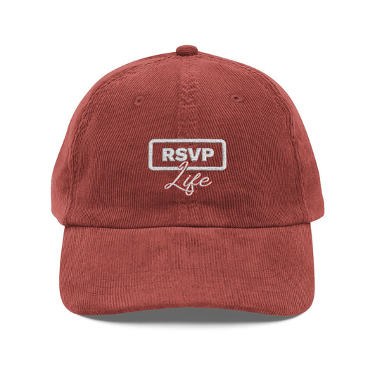 Cap – Vintage Corduroy RSVP Life Embroidery